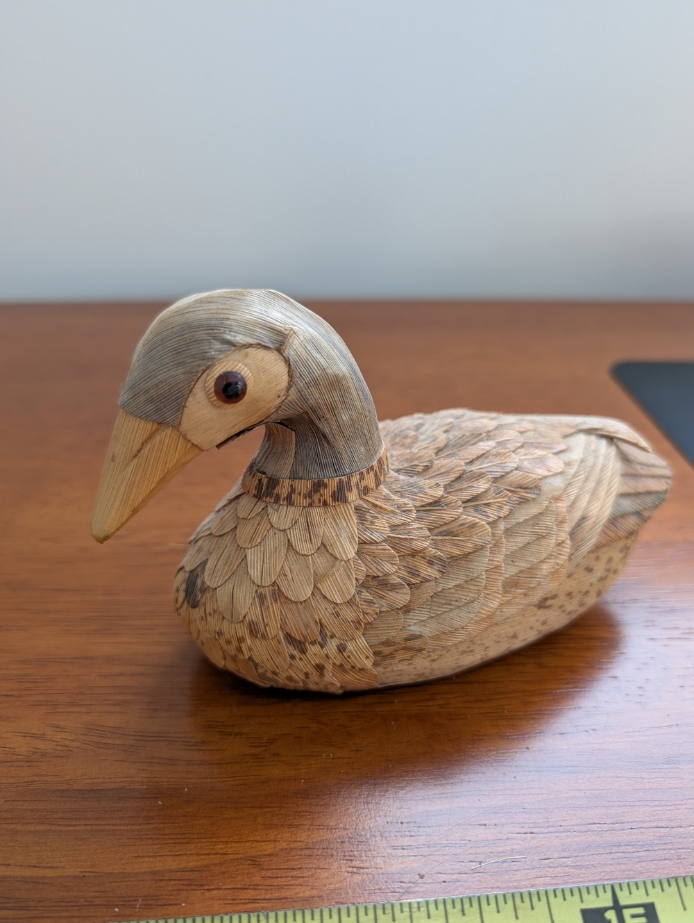 Vintage Handmade Corn Husk Duck Decoys in Natural Brown - Decorative Home Accent - Picture 5 of 16